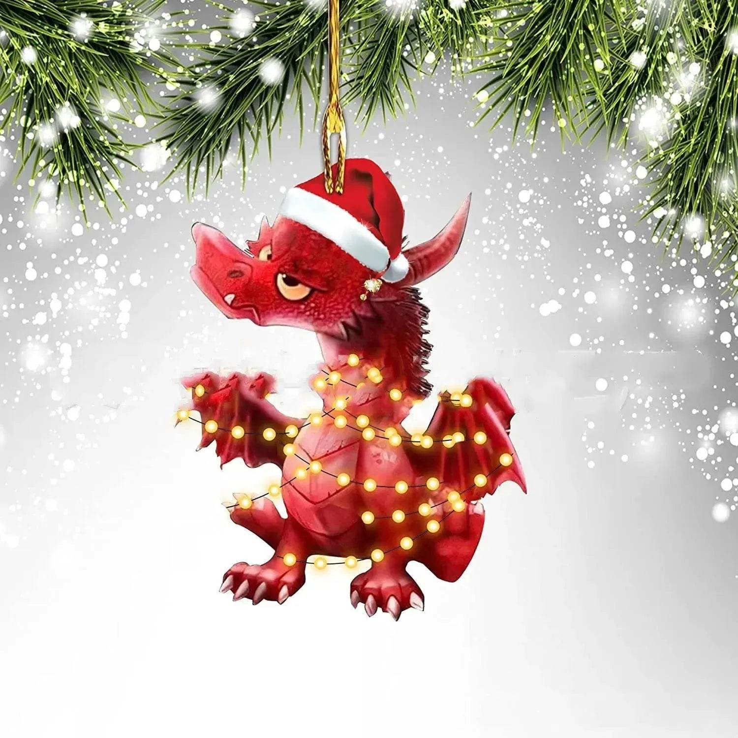 BowLift | Dinosaur Dragon Egg Christmas Decorations Pendant Acrylic