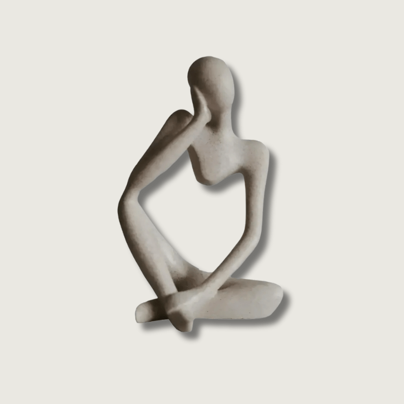 BowLift | Abstract Thinker Resin Sculpture – Home Decor