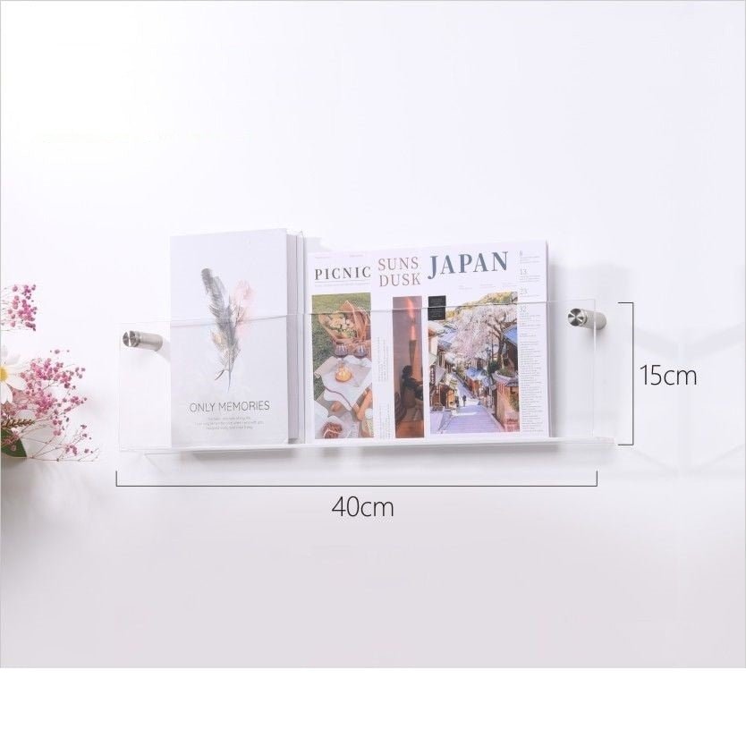 BowLift | Acrylic Wall-mounted 'Floating' Magazine Holder