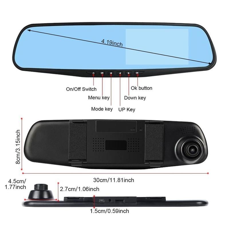 BowLift | Front and Rear Dual Recording HD Night Vision Dash Cam