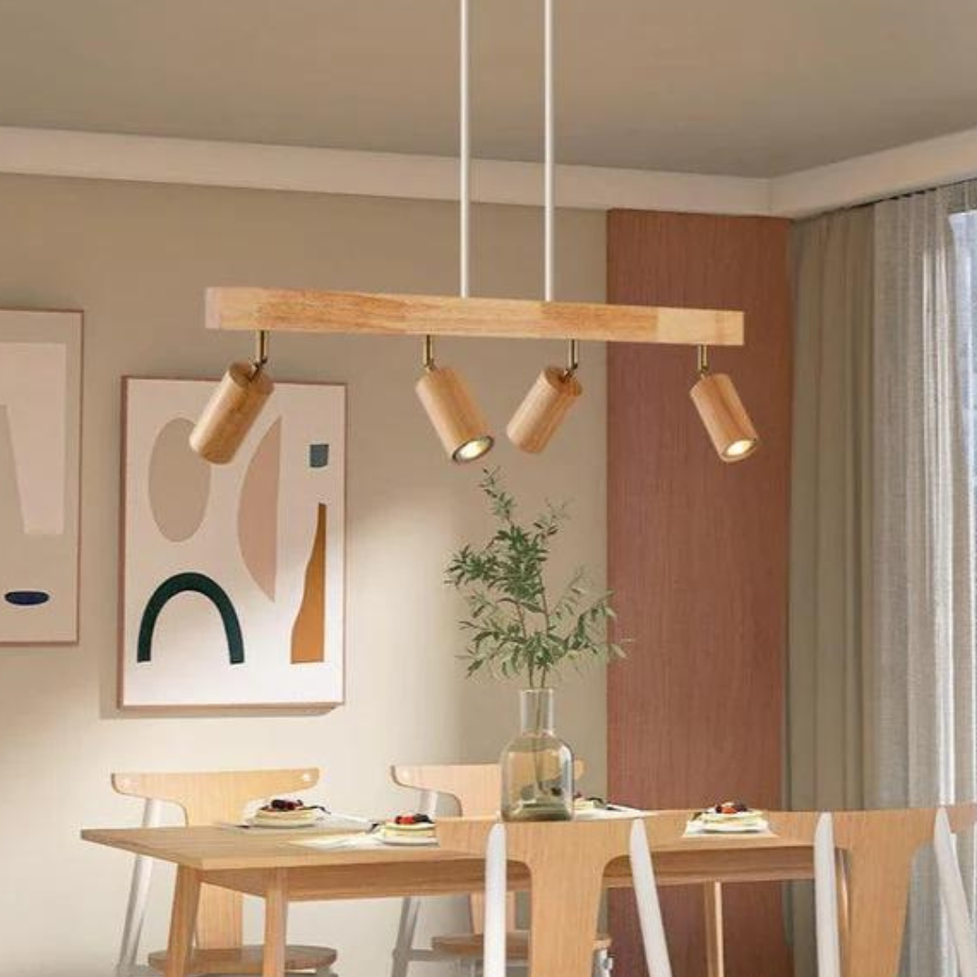 BowLift | EcoLux Adjustable Wooden Ceiling Spotlight with LED Bulb Included