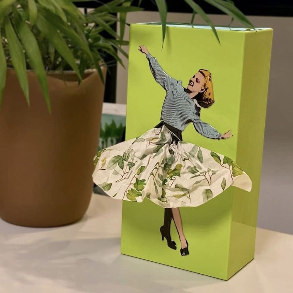 BowLift | AEROBOX – Flying Rock Tissue Box for Playful Home Decor