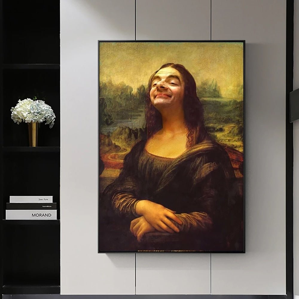 BowLift | Aesthetic Funny Mona Lisa Canvas Poster