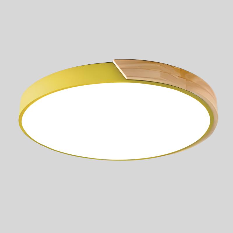 BowLift | Wood Macaroon Circular Ceiling Light