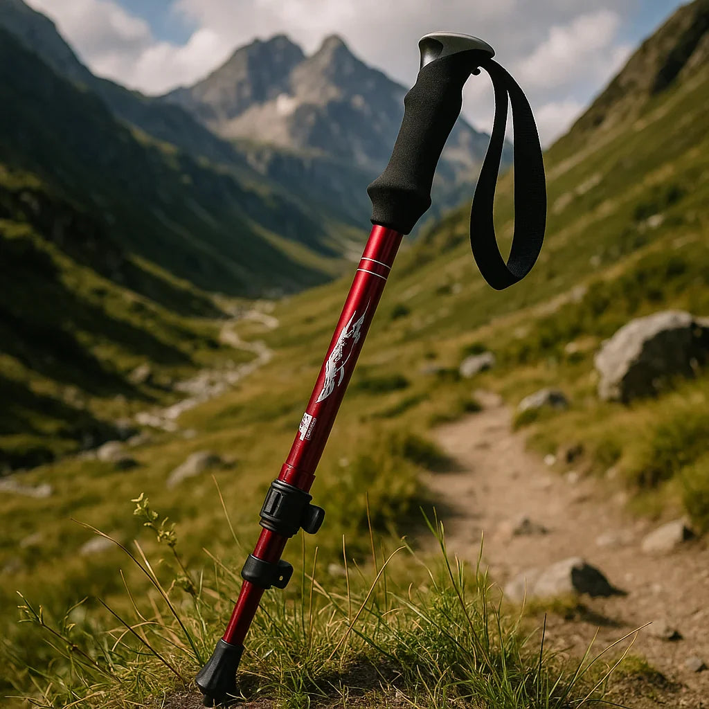 BowLift | Adjustable Foldable Trekking Pole for Hiking, Backpacking & Outdoor Adventures - Lightweight Aluminum Design