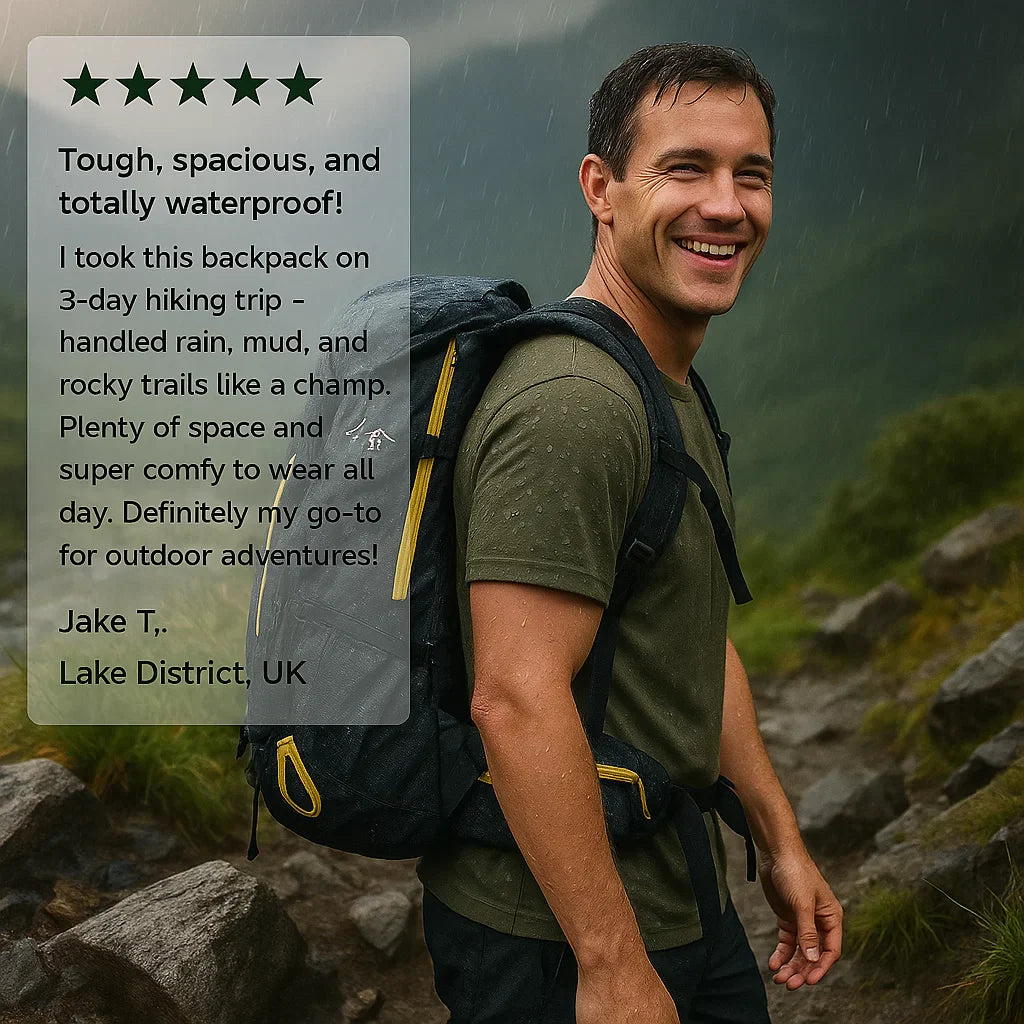 BowLift | 40L Waterproof Hiking Backpack with Multiple Compartments for Outdoor Adventures and Travel