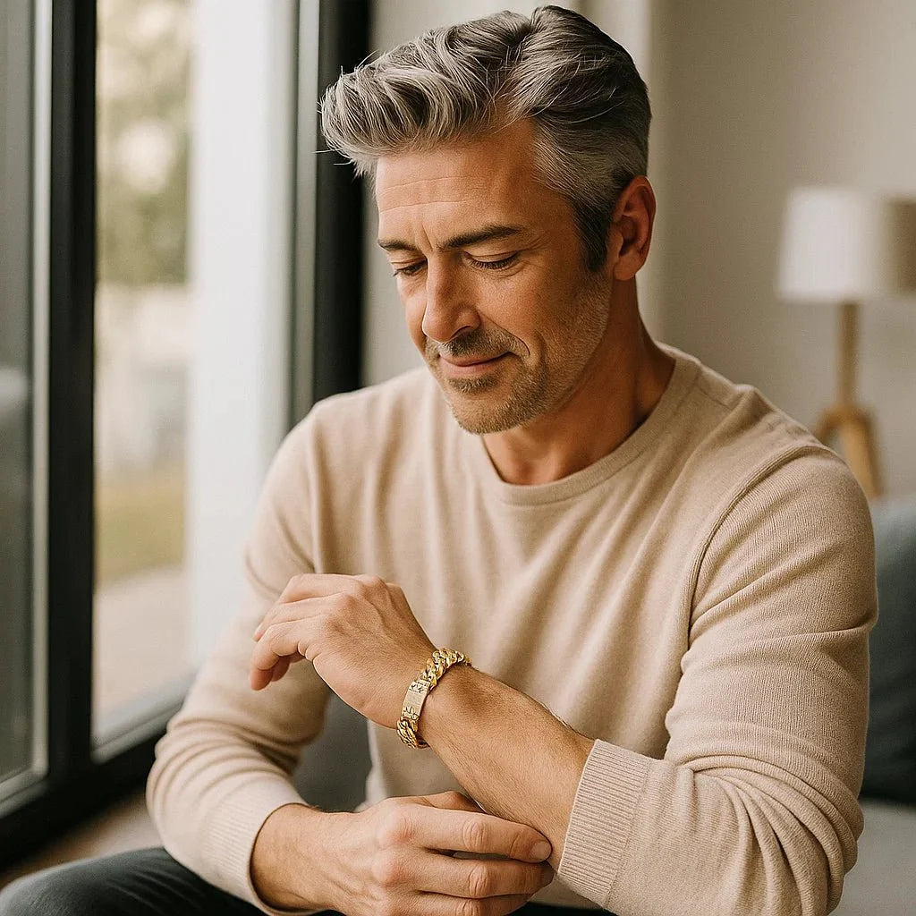 BowLift | AURELIUS – 18K Gold Plated Cuban Link Bracelet for Men