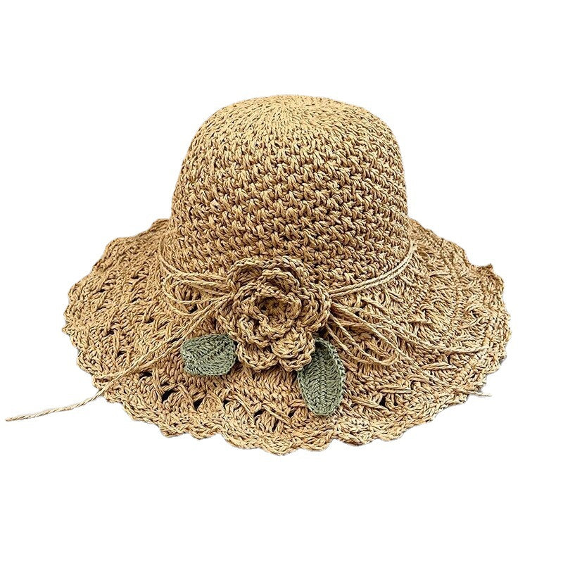 BowLift | Elegant Crochet Straw Hat with Ruffle Detail