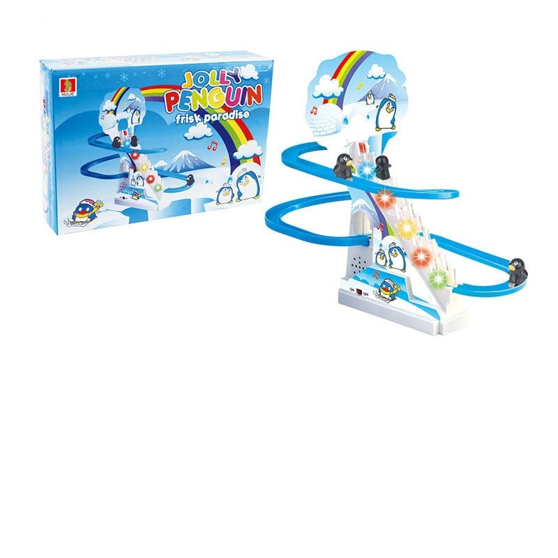 BowLift | Funny Automatic Stair-Climbing Ducklings Cartoon Race Track Set