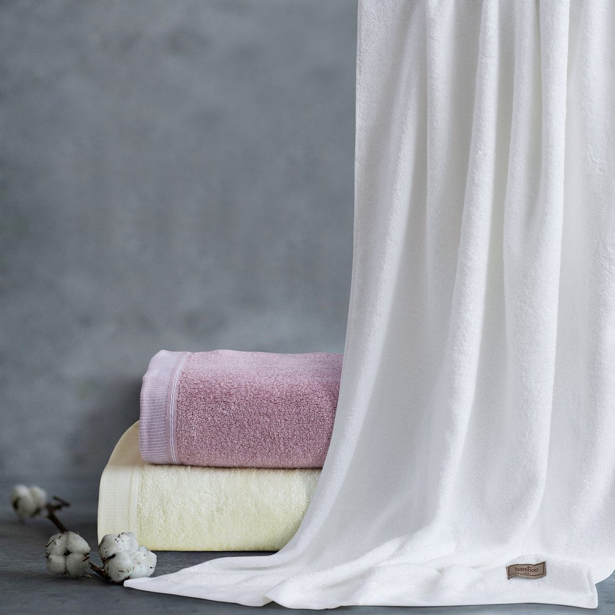 BowLift | Bambora Plush Bath Towel | Extra-soft bamboo fabric for spa, gym, and home use