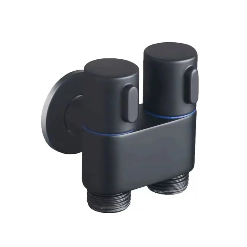 BowLift | Double control valve made of brass – Water supply with matte black finish