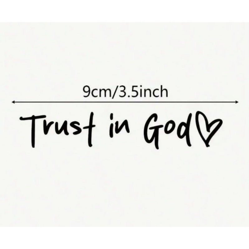 BowLift | “Trust in God” Rear-View Mirror Decal