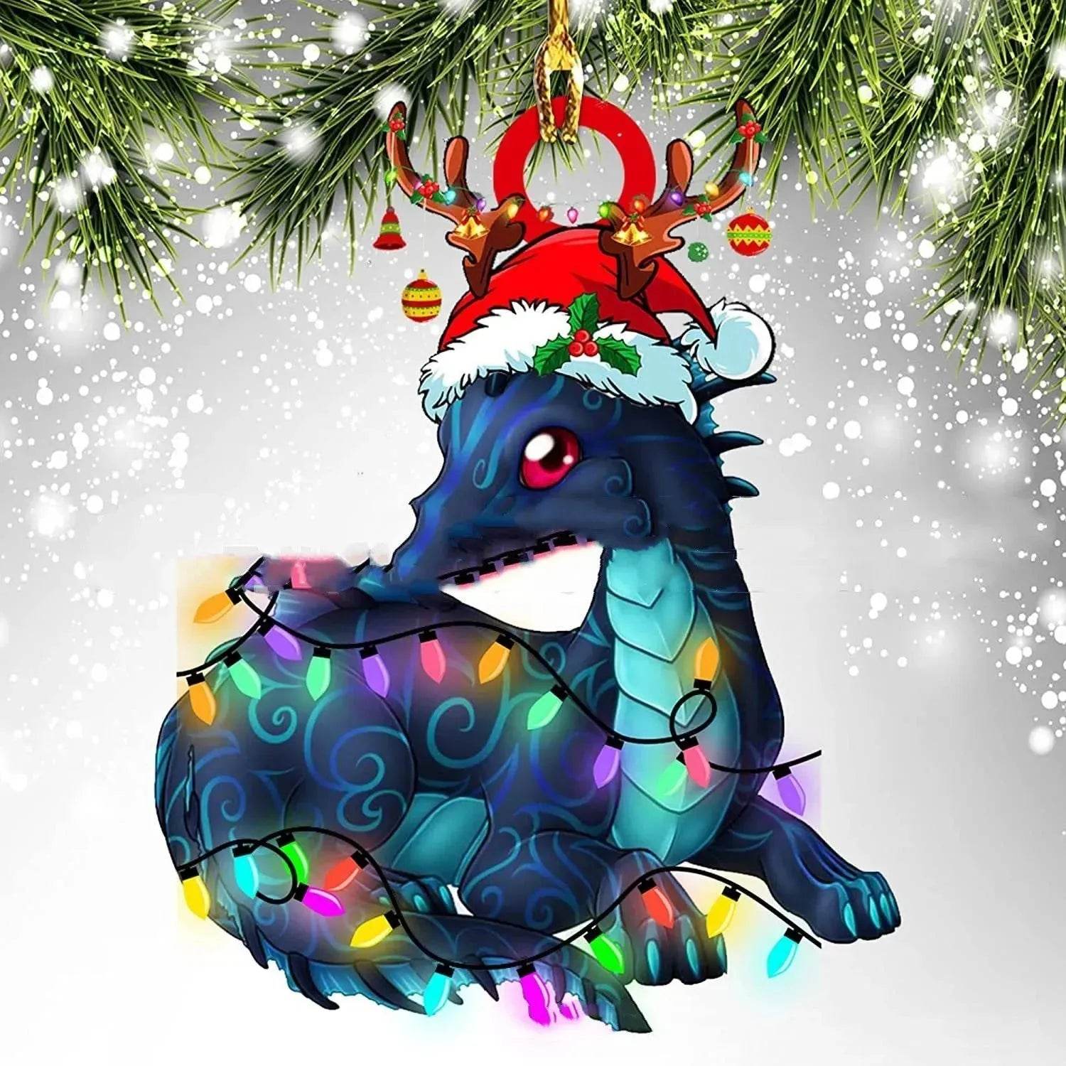 BowLift | Dinosaur Dragon Egg Christmas Decorations Pendant Acrylic