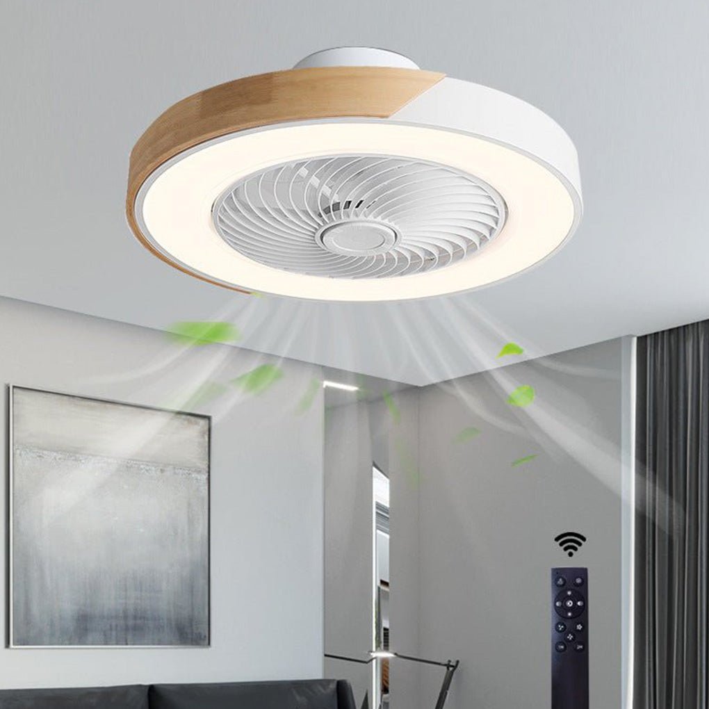 BowLift | Integrated LED Ceiling Lamp and Fan Without Blades with Remote