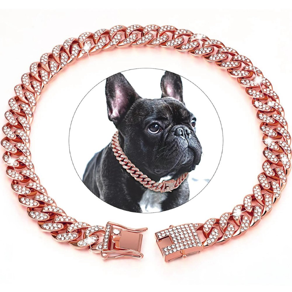 BlingPaws • Dog Gold Chain Collar - Dog Gold Chain Collar - BowLift