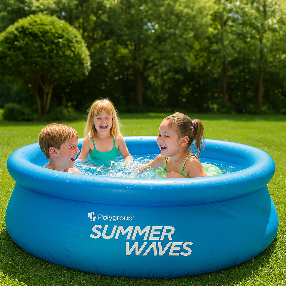 BowLift | WaterJoy Inflatable Pool – Ø244 cm Pool with Rim and Filter Pump (2,074 Liters)