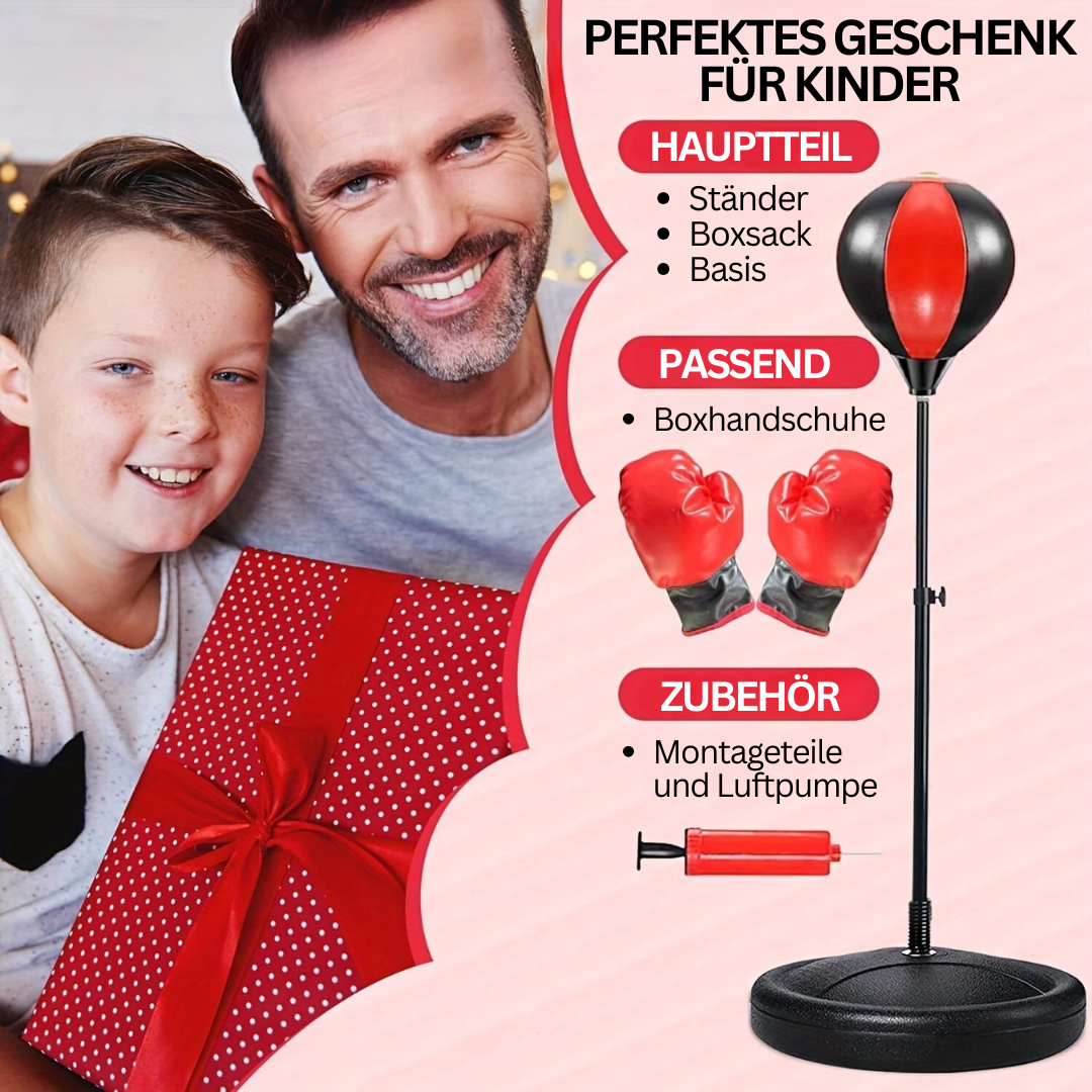 BowLift | BoksFun JuniorSet – Adjustable Punching Bag with Gloves for Children