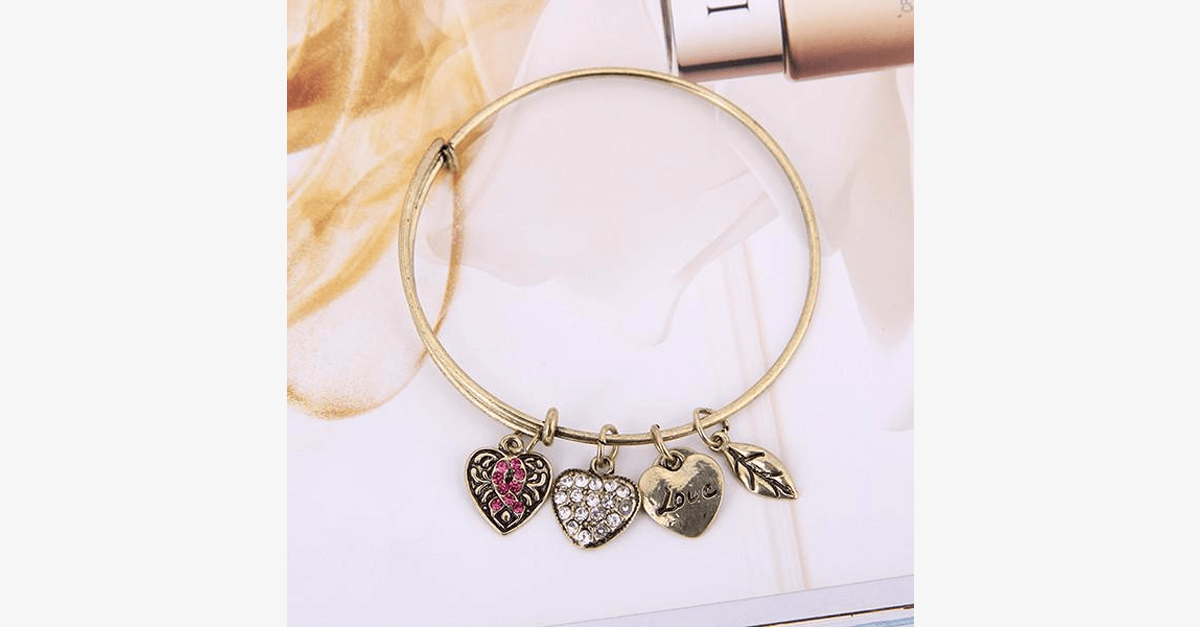 BowLift | Pink Ribbon Charm Bracelet
