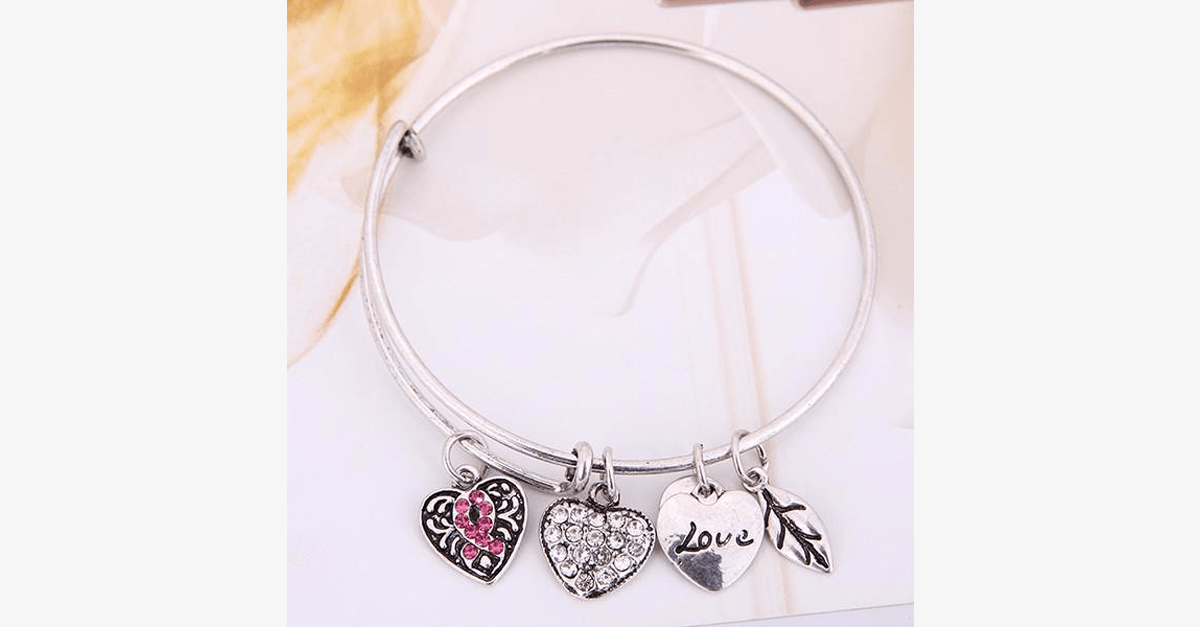 BowLift | Pink Ribbon Charm Bracelet