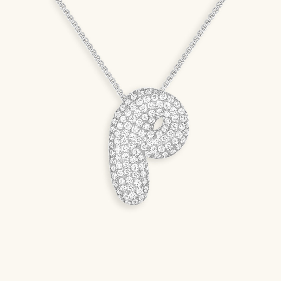BowLift | Bubble Initial-Diamond-Necklace