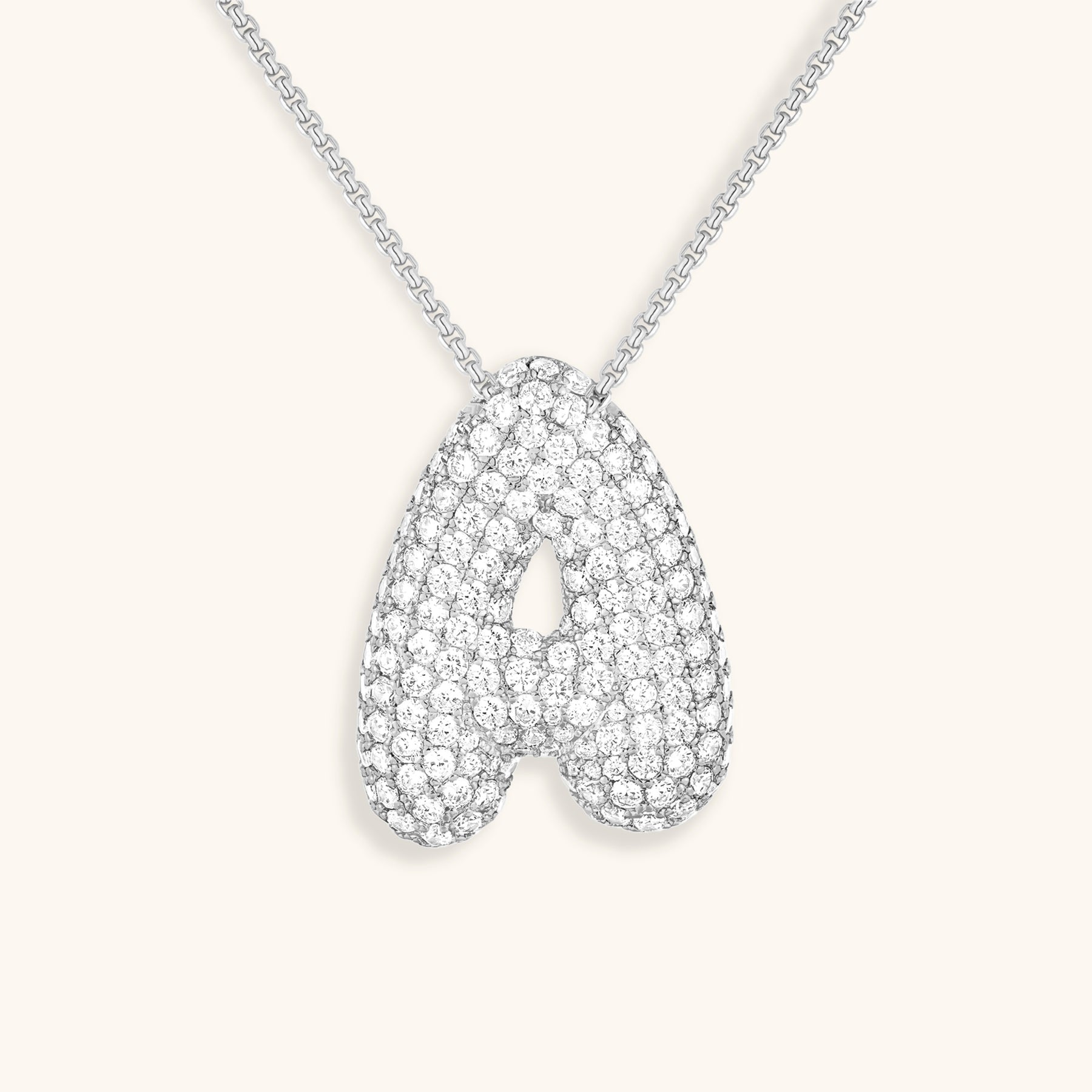 BowLift | Bubble Initial-Diamond-Necklace