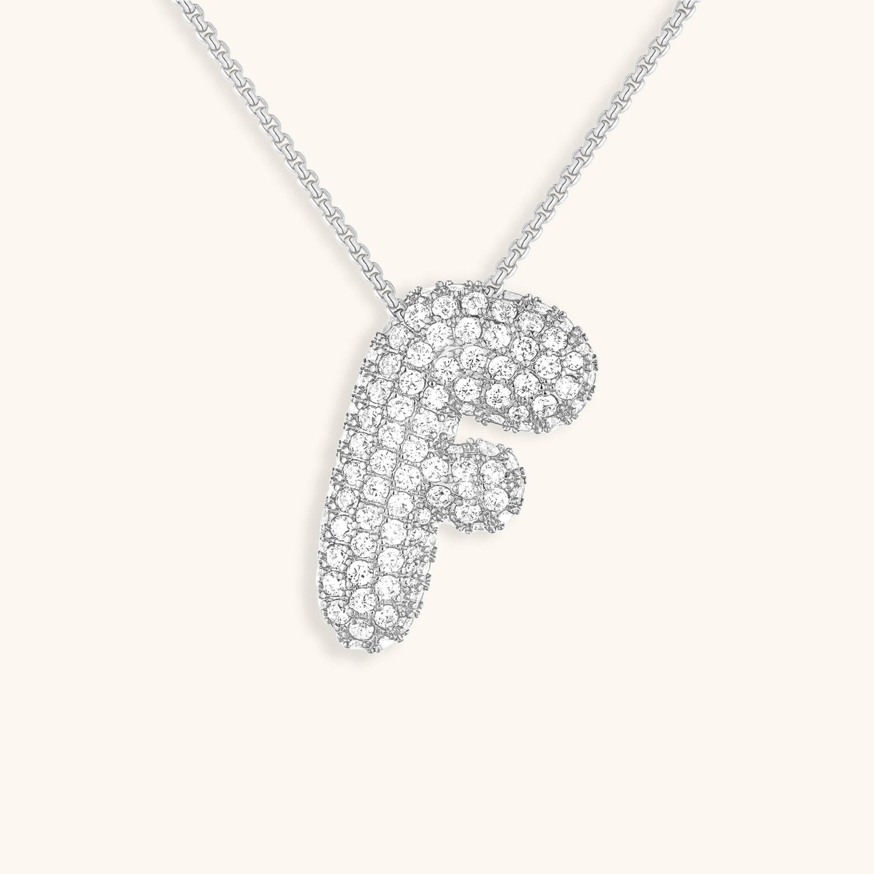 BowLift | Bubble Initial-Diamond-Necklace