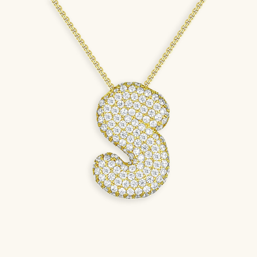 BowLift | Bubble Initial-Diamond-Necklace
