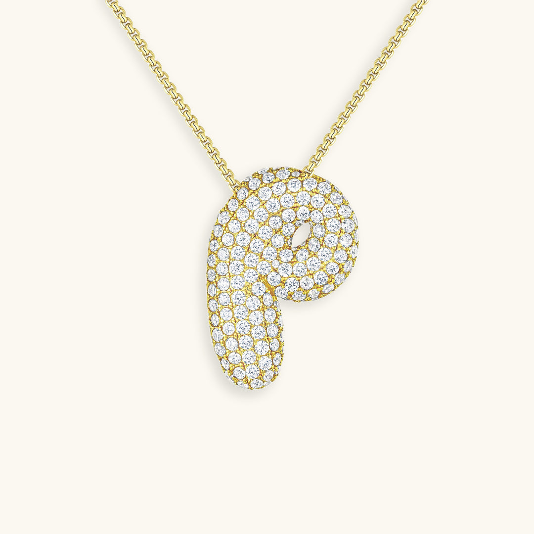 BowLift | Bubble Initial-Diamond-Necklace