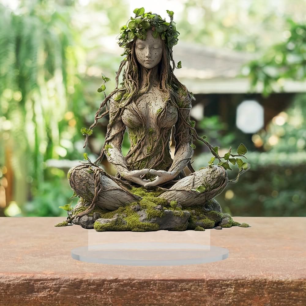 BowLift | 2D Bohemian Goddess Statue Acrylic Decorative Sculpture