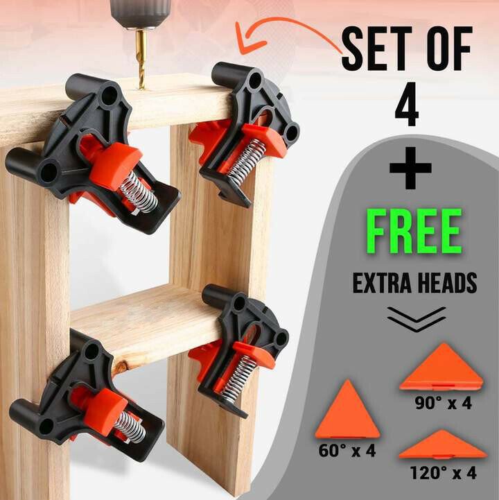 BowLift | Clamp set (4pcs) + FREE 60°, 90° & 120° heads