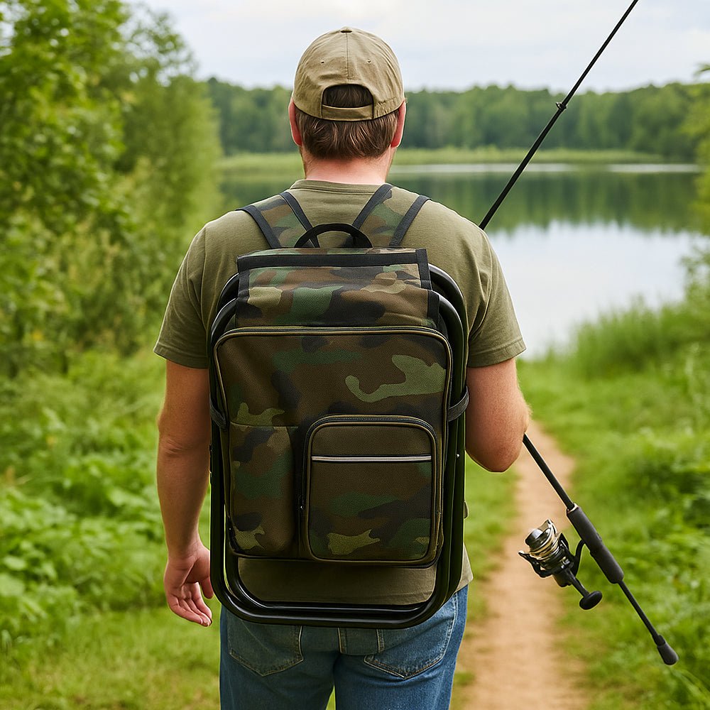 BowLift | Camochair Pack – 3-in-1 Backpack, Cooler & Folding Chair for Outdoor Adventures