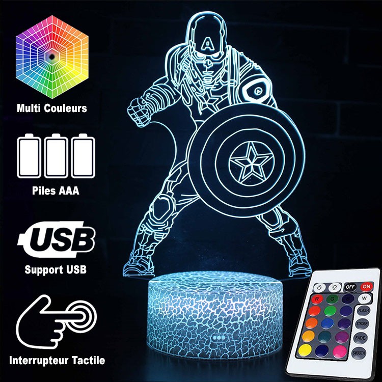 BowLift | 3D Lamp Marvel Captain America Battle