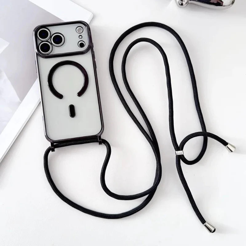 BowLift | CarryLink – Adjustable Phone Lanyard with Clear MagSafe Case