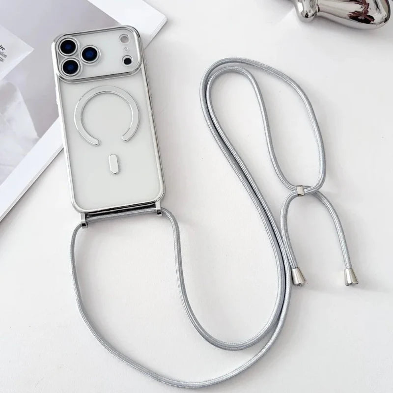 BowLift | CarryLink – Adjustable Phone Lanyard with Clear MagSafe Case