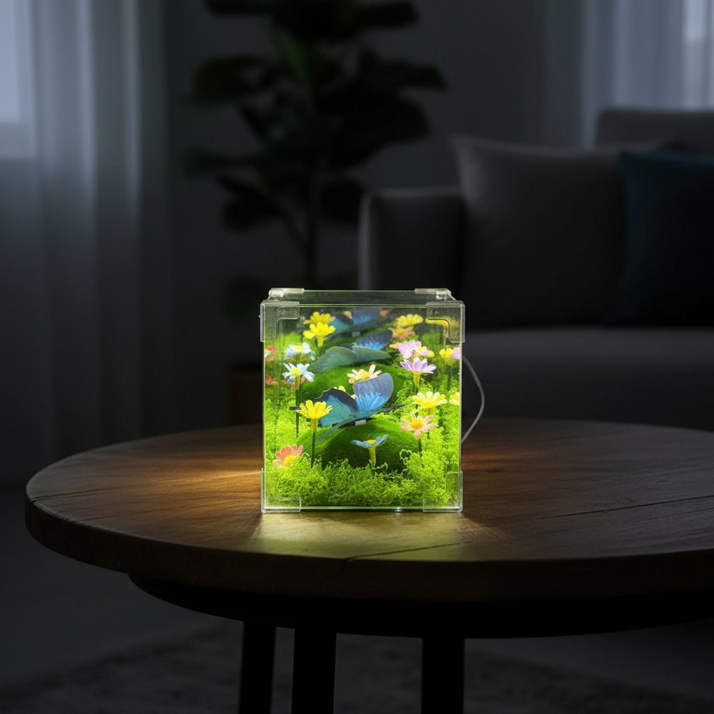 BowLift | LED Butterfly Garden Cube Night Light Decor