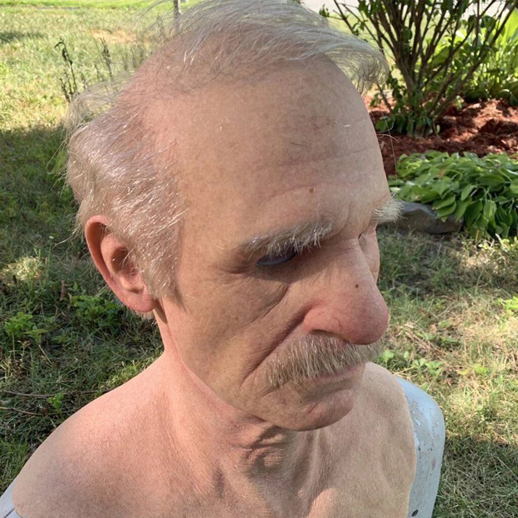BowLift | Creepy Old Man Mask – Realistic Latex Halloween Mask for Adults