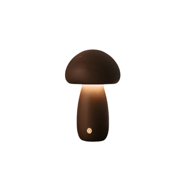 BowLift | Table Lamp with Wooden Mushroom Design