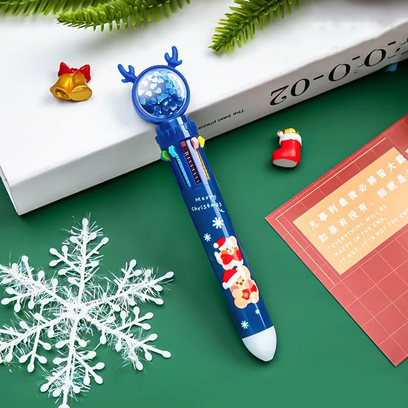 BowLift | Christmas Ballpoint Pen Set Of 10  – Perfect Gifts for Kids This Merry Season & New Year