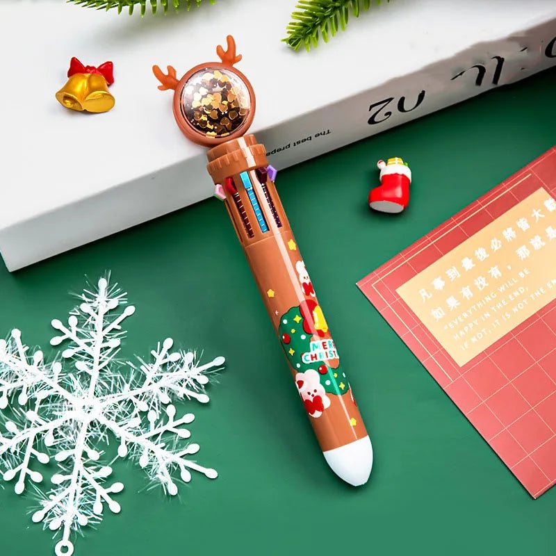 BowLift | Christmas Ballpoint Pen Set Of 10  – Perfect Gifts for Kids This Merry Season & New Year