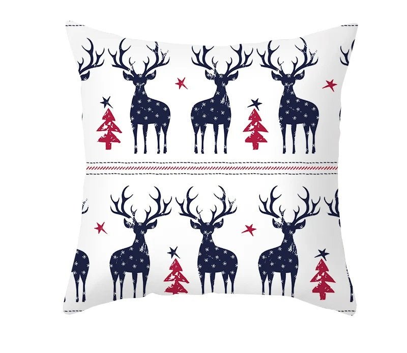 BowLift | Christmas Cushion Cover – Festive Santa & Elk Design for Holiday Decor & Perfect New Year Gift