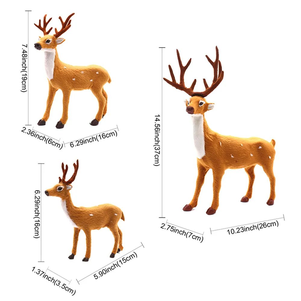 BowLift | Christmas Deer Decor Plush Doll - Sika Deer Ornaments Plush Toys