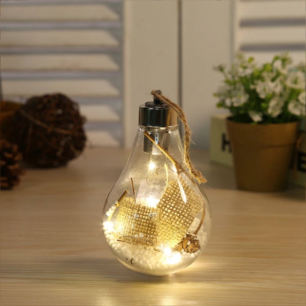 BowLift | Christmas LED Bulb Ornaments – Transparent Ball Tree Décor for Festive Charm & Perfect Holiday Gifts