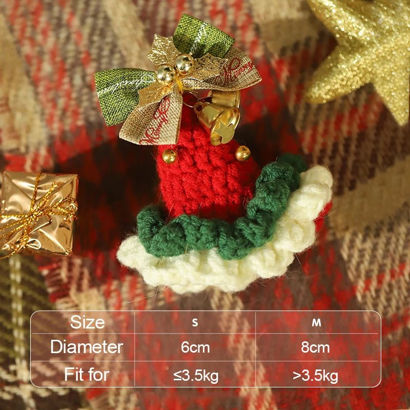 BowLift | Christmas Pet Scarf & Hat – Adorable Red Scarf for Kittens & Puppies, Perfect Holiday Gift & Festive Accessory