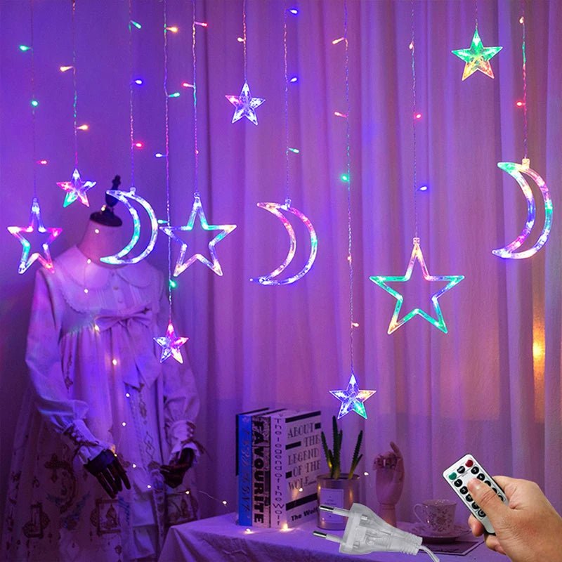 BowLift | Christmas String Lights - LED Star Curtain  Fairy String Lights Christmas Decoration