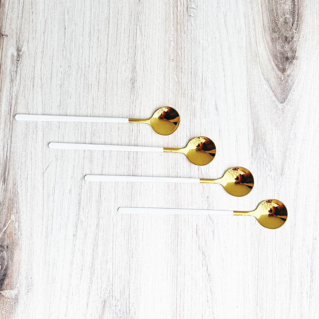 BowLift | Trendy Espresso & Dessert Spoon Set with 4 Pieces