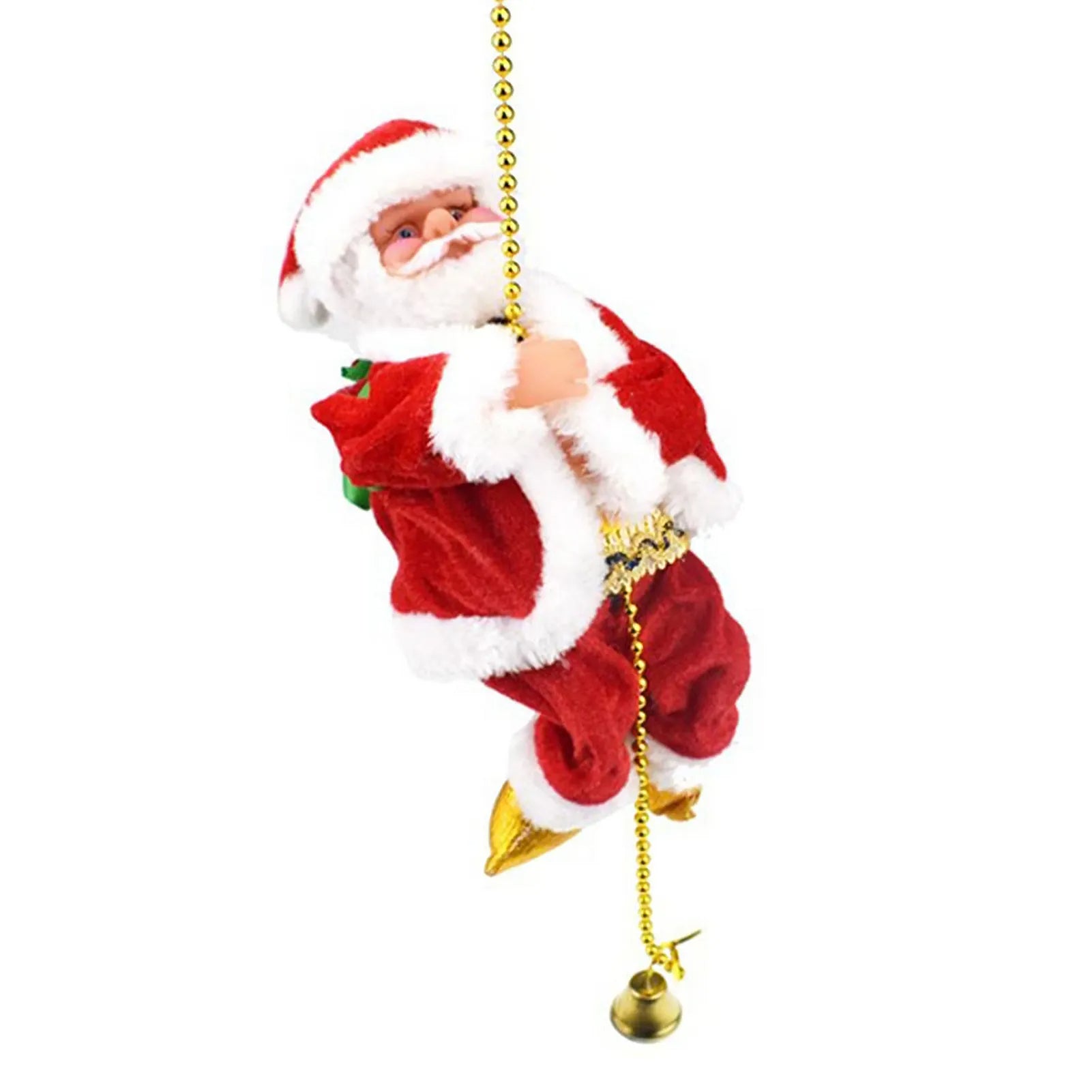 BowLift | Climbing Santa Claus Christmas Ornament - Climbing Santa with Light Music Indoor and Outdoor Christmas Decor