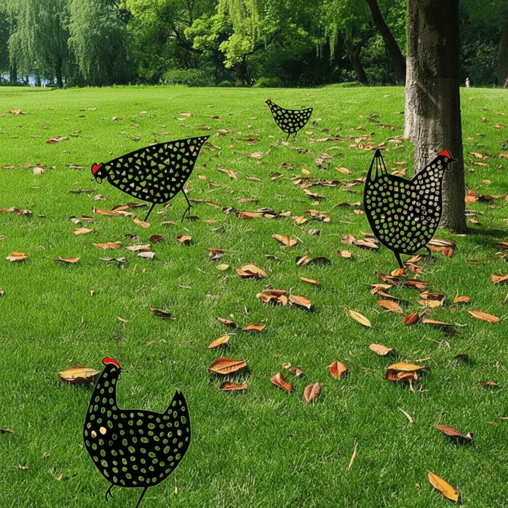 BowLift | Cluckura – Weatherproof Metal Chicken Statue for Garden & Patio