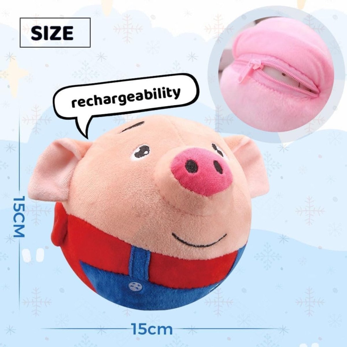 Cochonvif • Interactive Pig Ball Toy - Interactive Dog Toy - BowLift