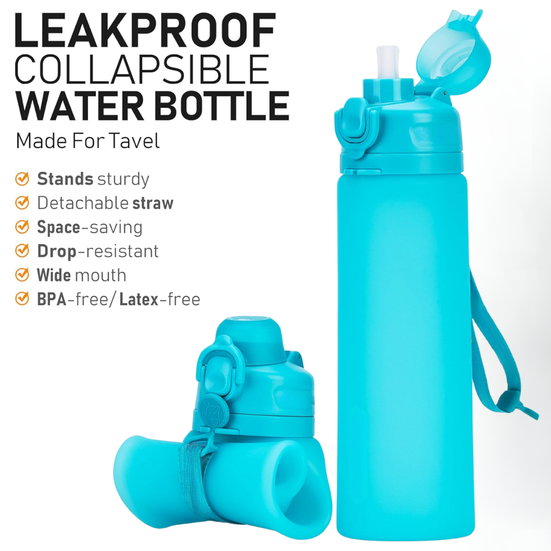 BowLift | Collapsible 600 ml Silicone Water Bottle - Leakproof & BPA-free