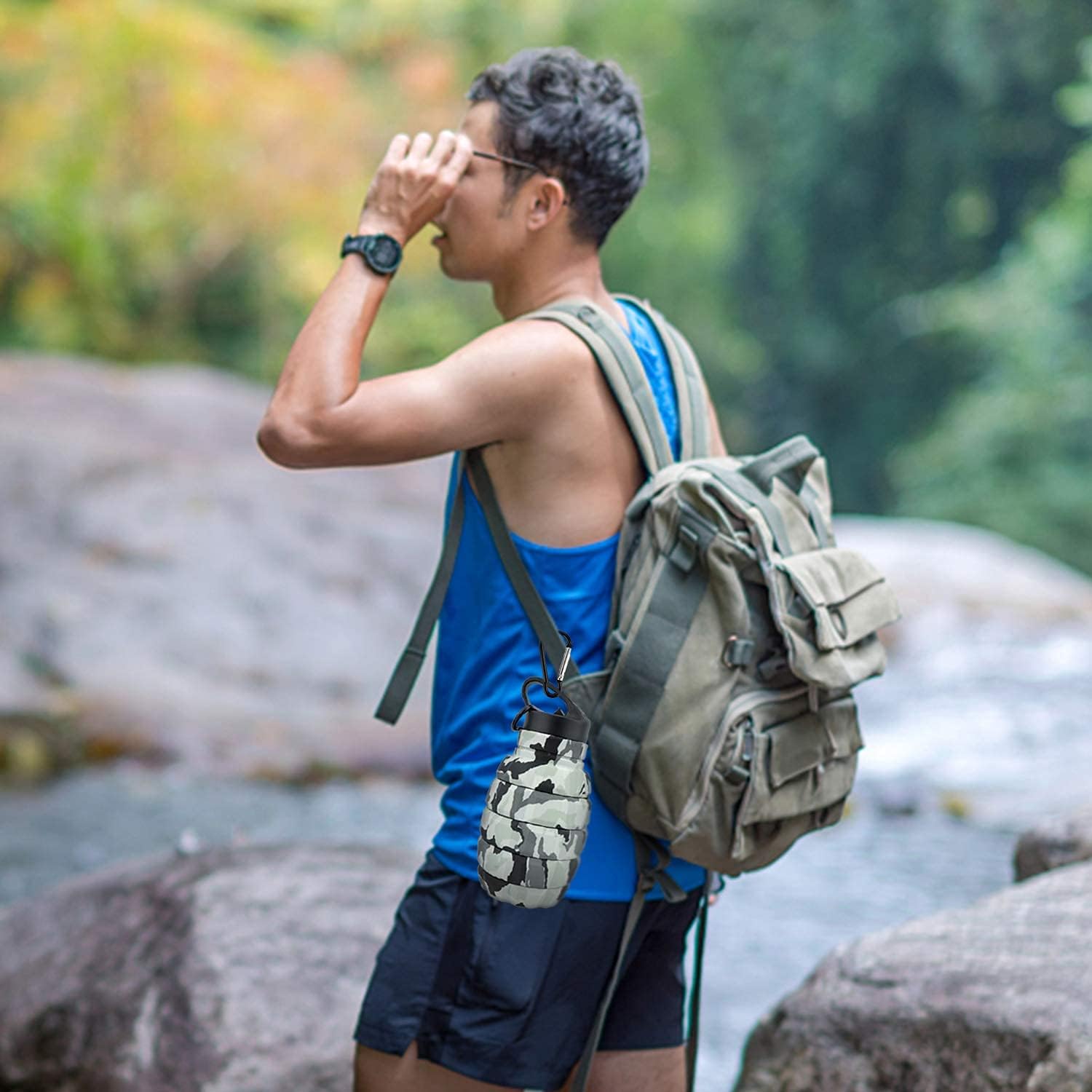 BowLift | Collapsible Travel Water Bottle - 575 ML Reusable Silicone